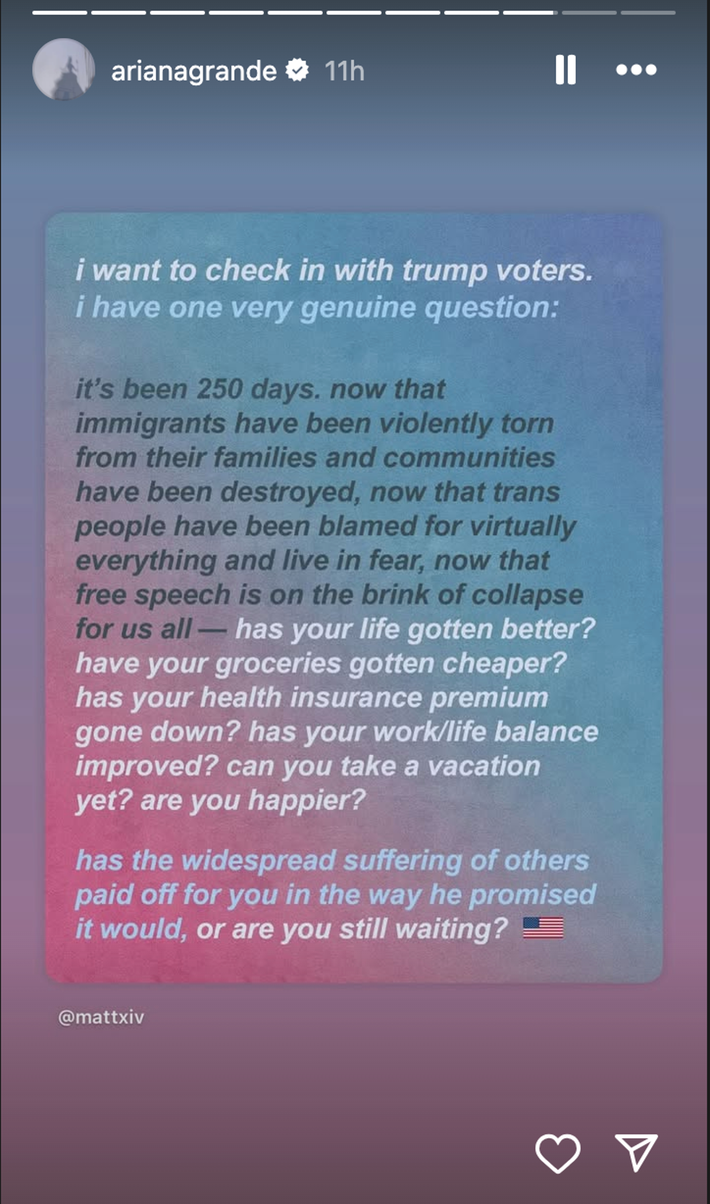 Ariana Grande vs Trump and White House